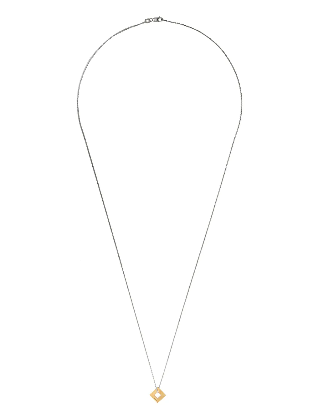 Le Gramme серебряная цепочка на шею с золотой подвеской