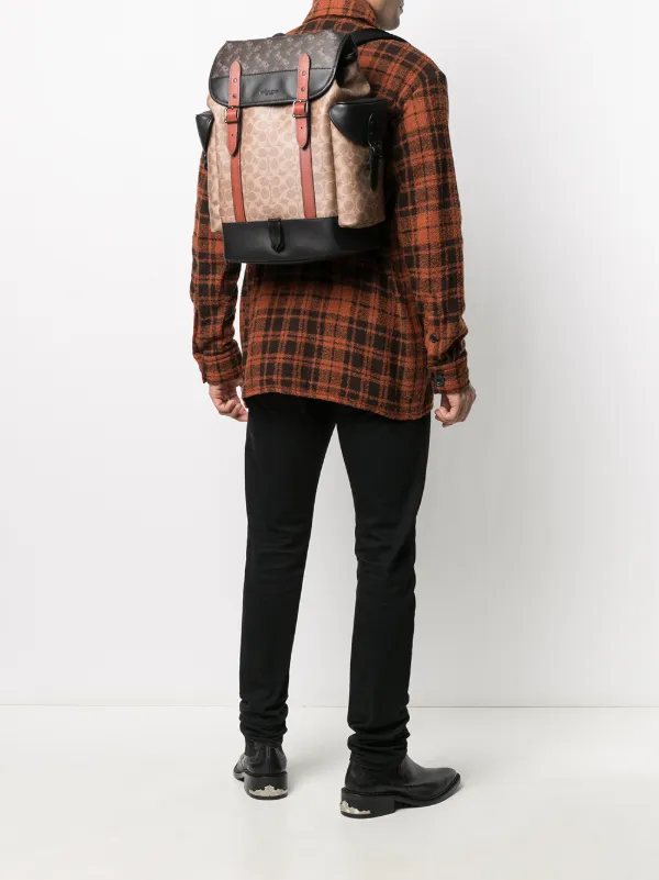 coach gingham backpack