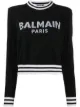 Image 1 of Balmain intarsia-knit logo jumper