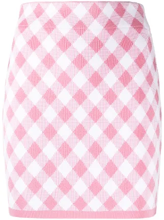 gingham plaid mini skirt