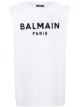 Image 1 of Balmain flocked logo sleeveless top