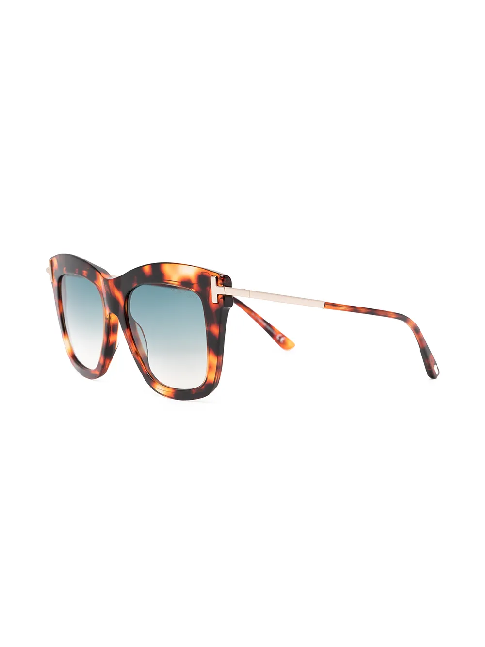 TOM FORD Eyewear Zonnebril met schildpadschild design - Bruin