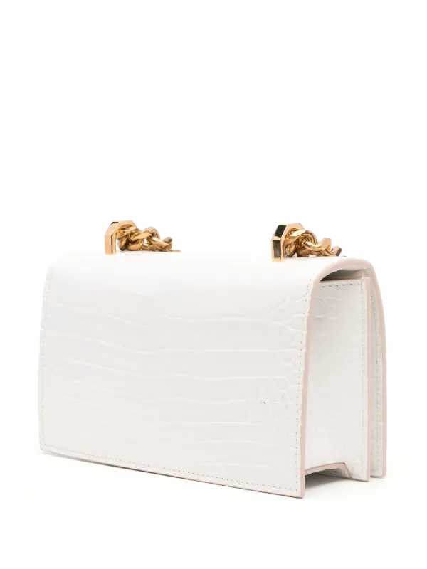Alexander McQueen The Jewelled Cross Body Bag | White | FARFETCH