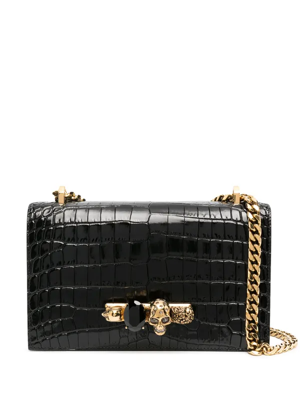 Alexander McQueen Embossed Knuckleduster Shoulder Bag - Farfetch