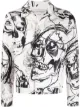 Image 1 of Alexander McQueen skull print denim jacket
