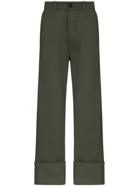 UNIFORME loose-fit turned-hem trousers