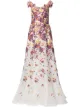 Imagem 1 de Marchesa Notte Vestido gola V com bordado floral