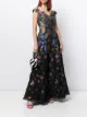 Imagem 2 de Marchesa Notte Vestido gola V com bordado floral