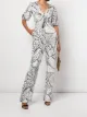 Image 2 of Marchesa Notte leaf-print jumpsuit
