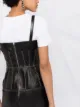 Alexander McQueen contrast-stitching bustier dress