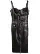 Image 1 of Alexander McQueen contrast-stitching bustier dress