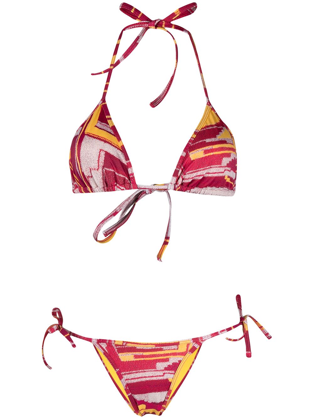 

Sian Swimwear bikini con estampado abstracto - Rosado