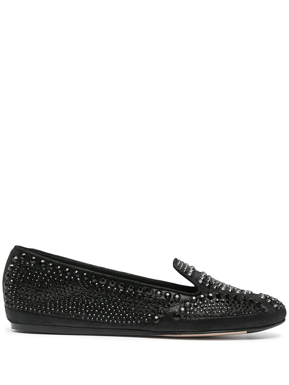 Le Silla Dixie Stud-embellished Slippers In Black