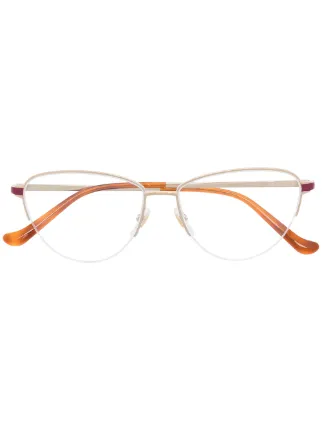 gucci half rim glasses