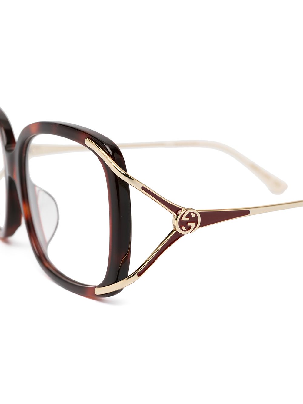 фото Gucci eyewear очки в квадратной оправе с логотипом interlocking g