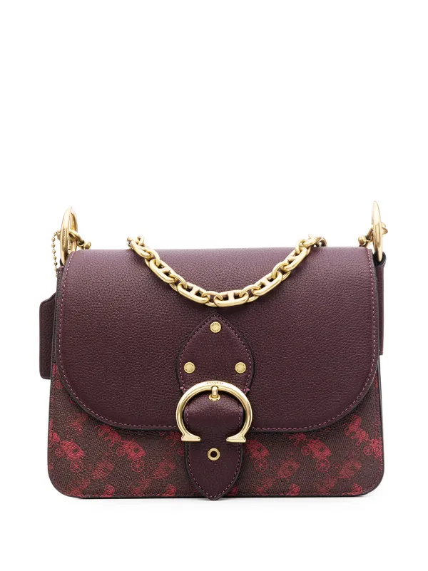 printed leather bag