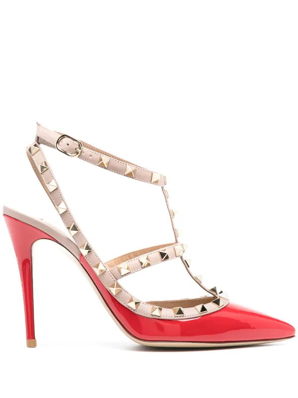 valentino garavani rockstud leather 100mm pump