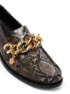 Image 2 of Versace python print chain-link loafers