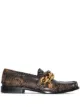 Image 1 of Versace python print chain-link loafers