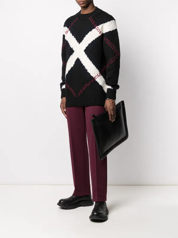 alexander mcqueen argyle sweater