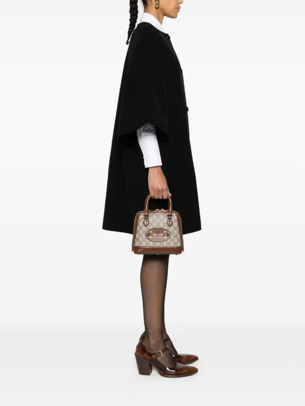 【関税送料込】GUCCI Horsebit 1955 Mini Top ミニハンドバッグ Gucci Mini Horsebit 1955 top-handle Bag | Neutrals | FARFETCH