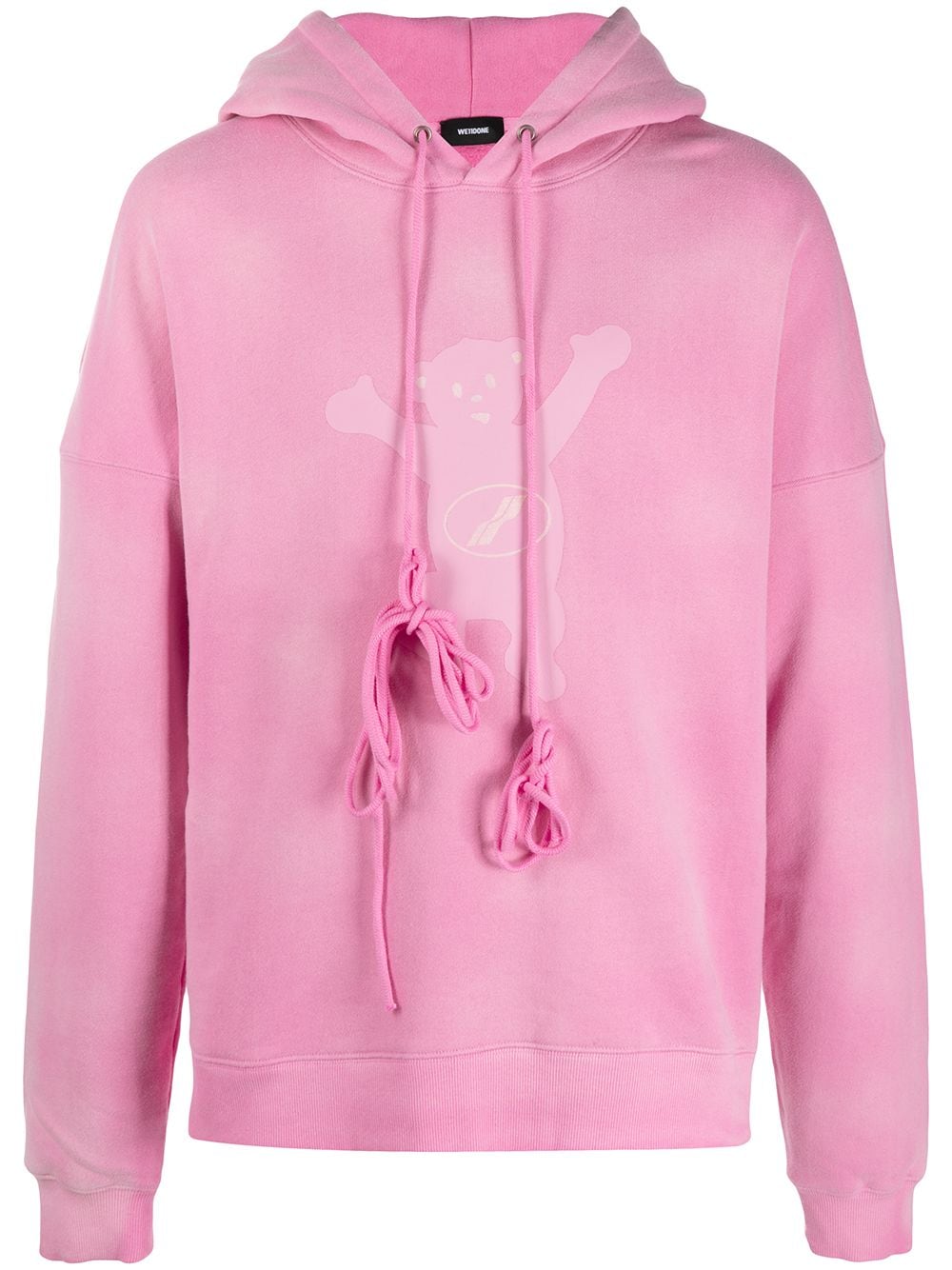 Shop We11 Done Graphic Print Hoodie In Pink