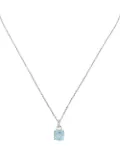 Kiki McDonough 18kt white gold Kiki Cushion topaz and diamond pendant necklace - Silver