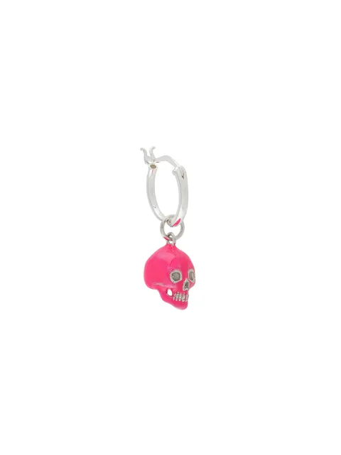 True Rocks skull-drop hoop earring