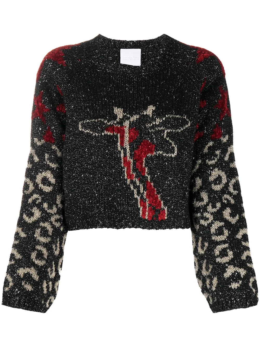 

Antonella Rizza giraffe-motif jumper - Black