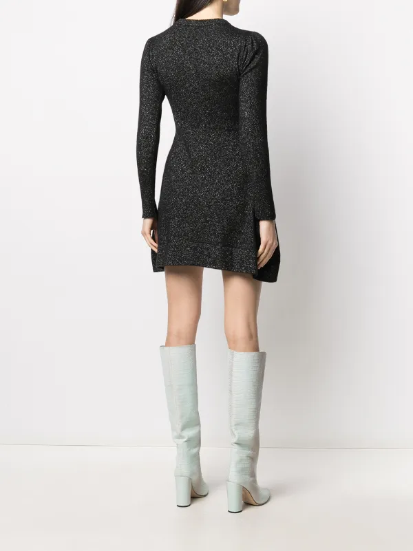Antonella Rizza ribbed-knit Lamé Dress 