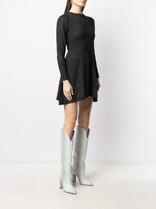 Antonella Rizza ribbed-knit Lamé Dress 