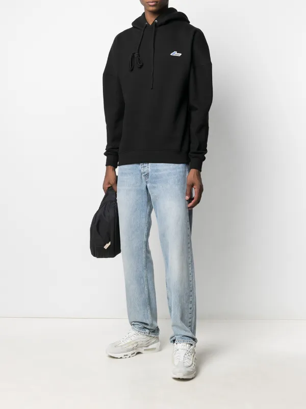 We11done Dropped Shoulder Hoodie | Black | FARFETCH PL