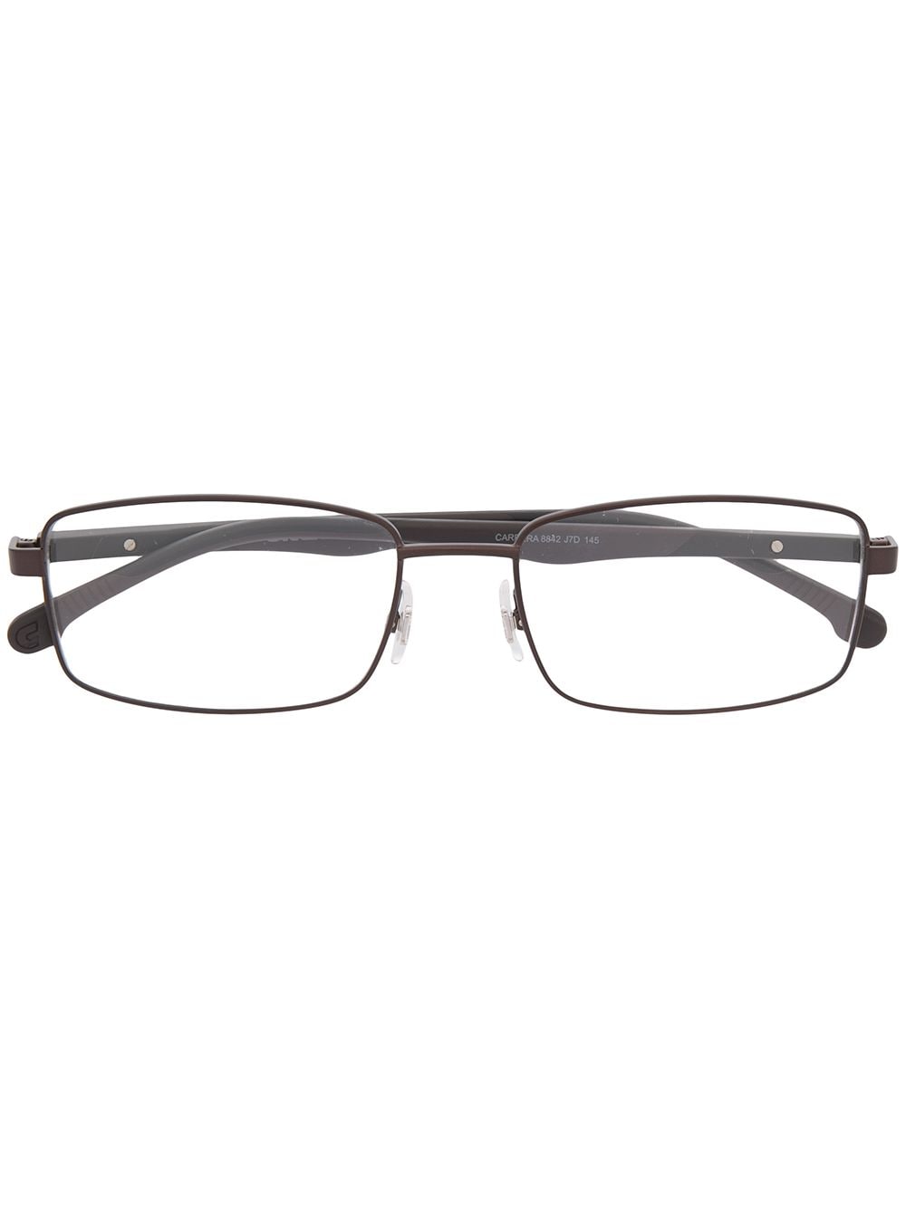 

Carrera lentes con armazón rectangular - Marrón