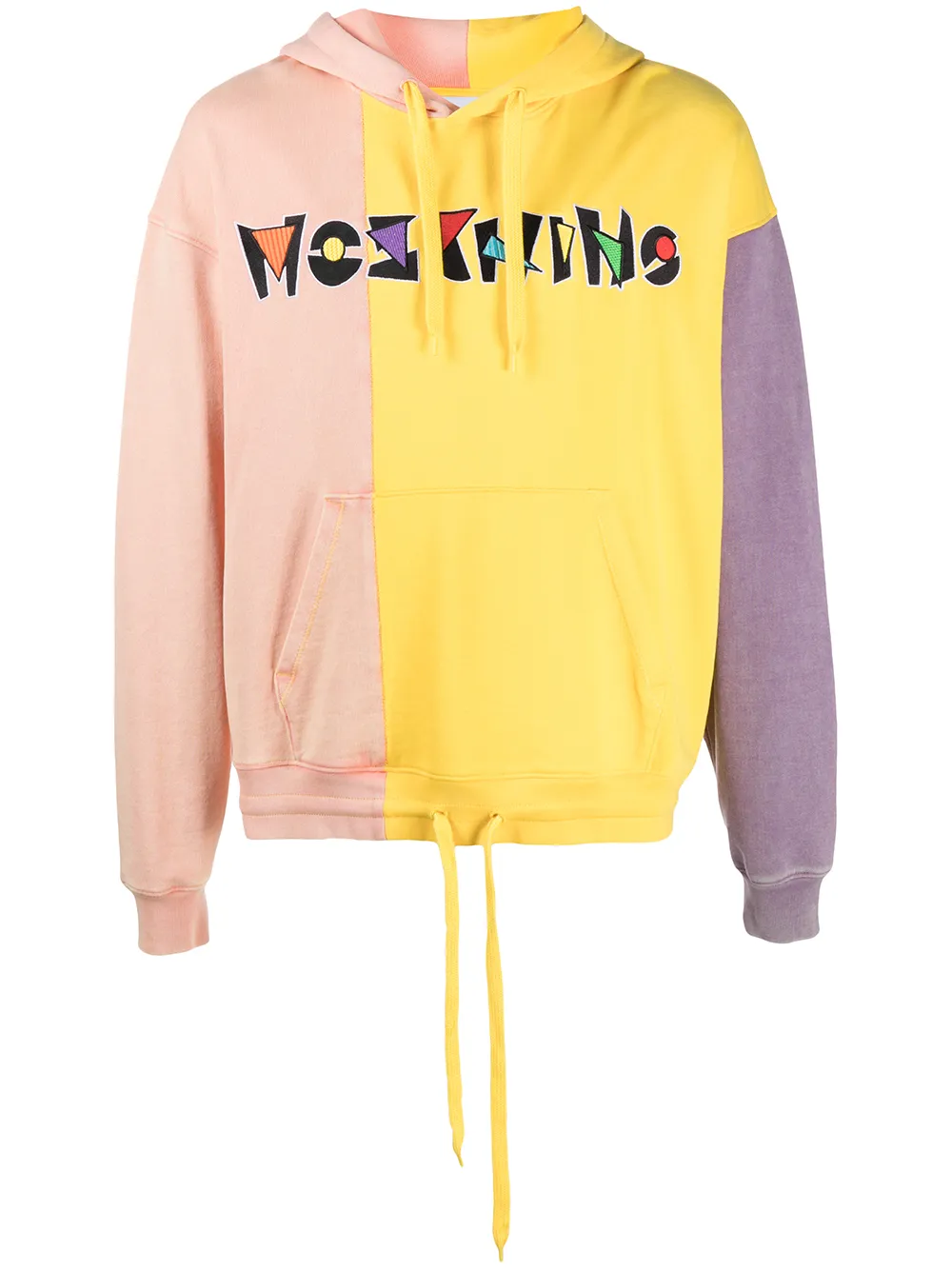 фото Moschino худи в стиле колор-блок с логотипом