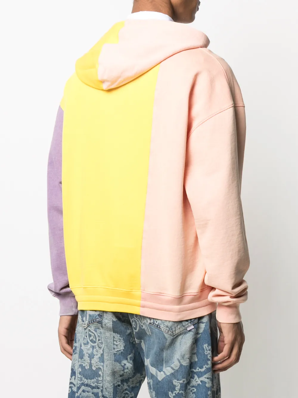 фото Moschino худи в стиле колор-блок с логотипом