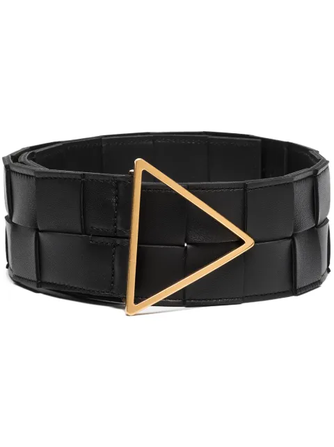 Bottega Veneta Maxi Intreccio triangle-buckle belt