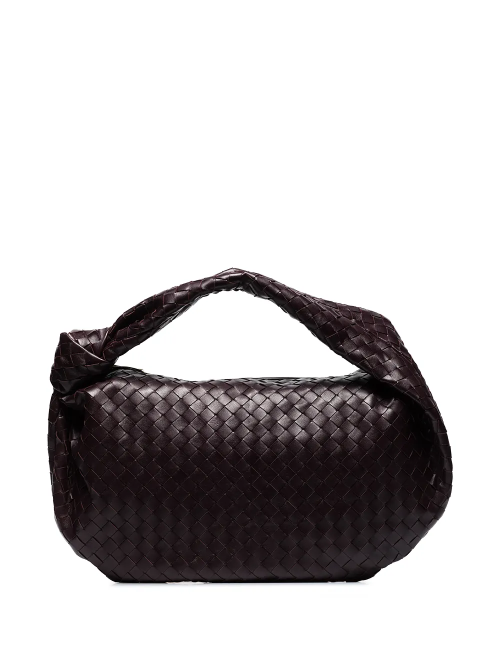 Click to view more detailed imagery on our partner's website Bottega Veneta The Jodie Large Intrecciato Woven Leather Hobo Bag In Red