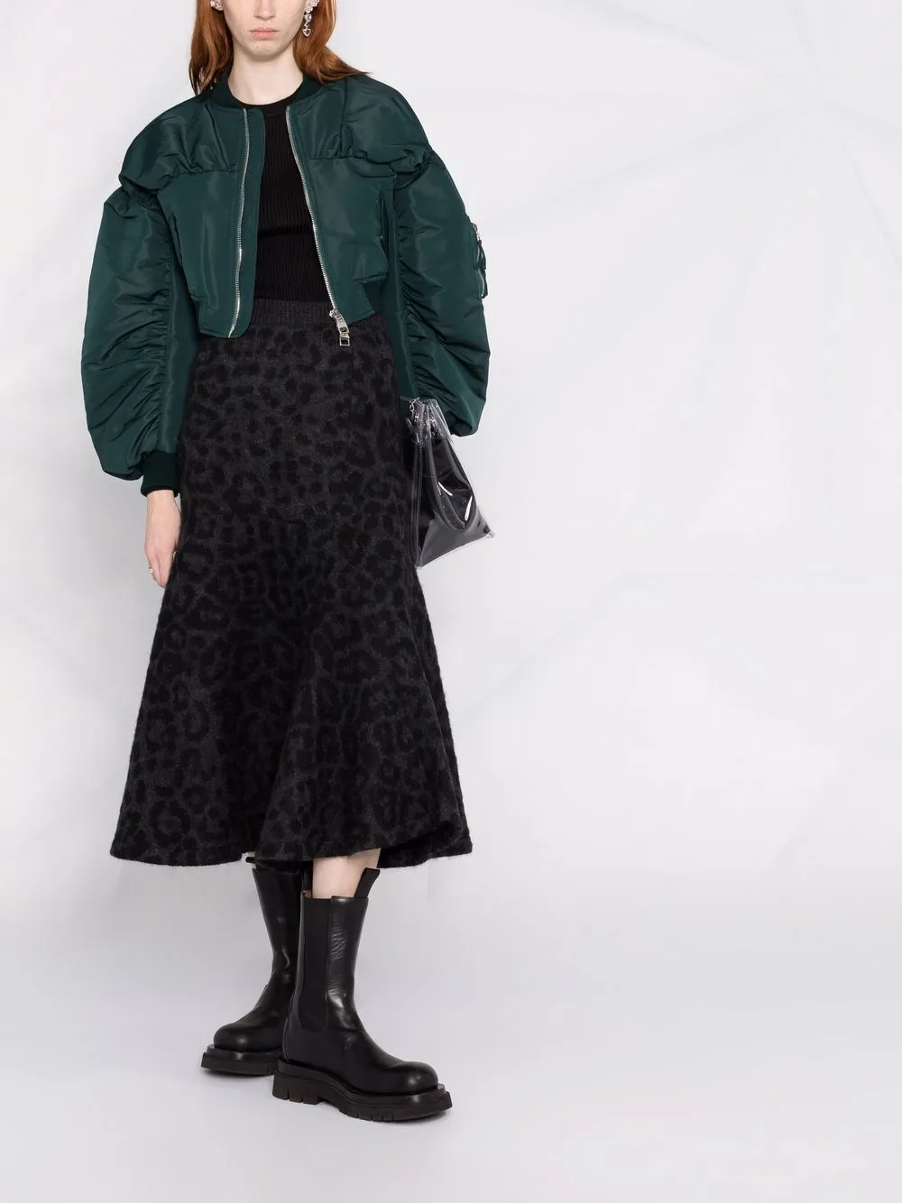 Valentino Garavani Rok met luipaardprint Grijs