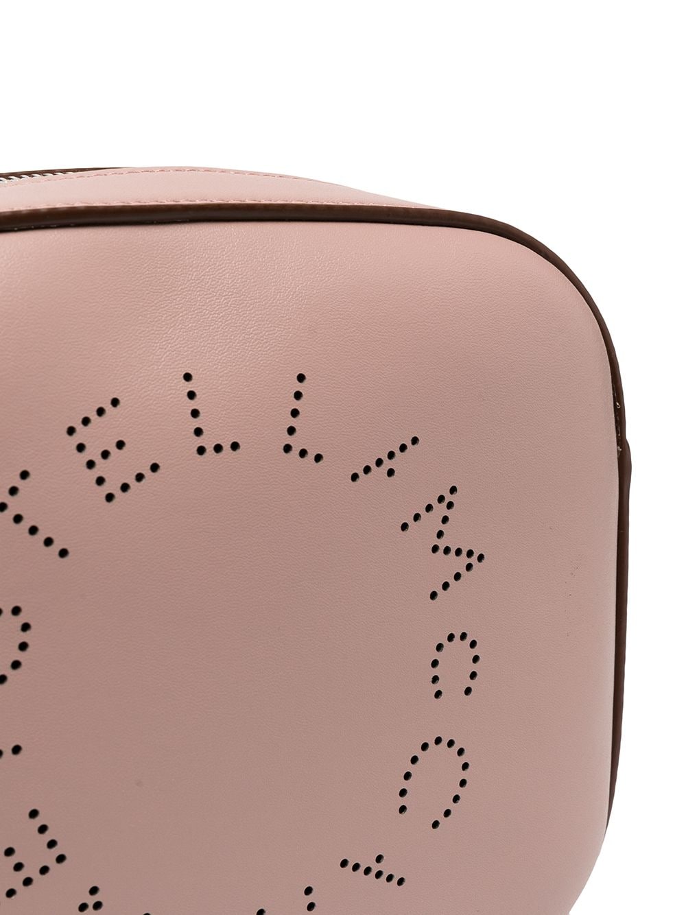 Shop Stella Mccartney Punch-hole Logo Shoulder Bag In Pink