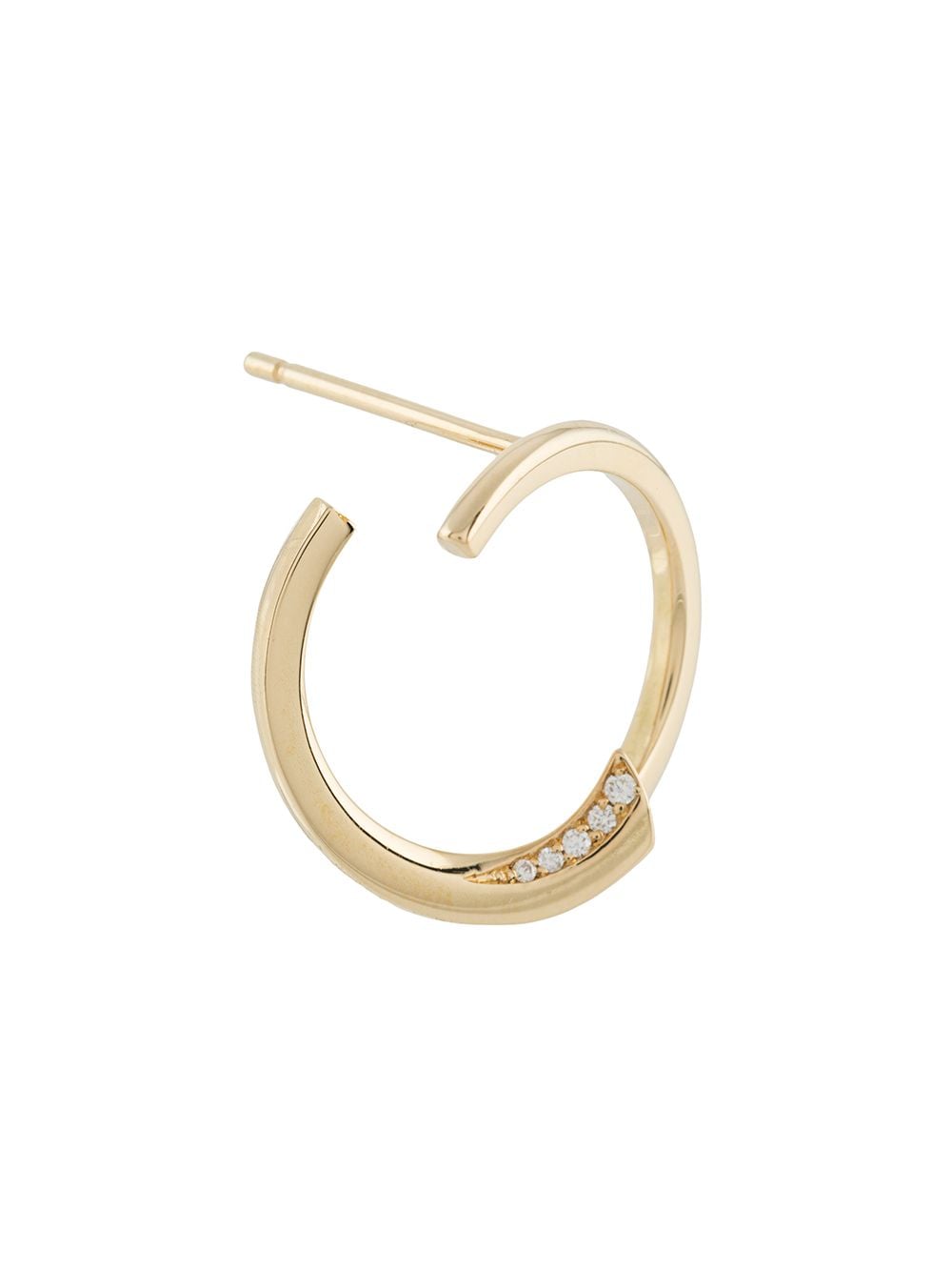 Shop Le Ster 18kt Yellow Gold Diamond Pin Wheel Hoop Earrings