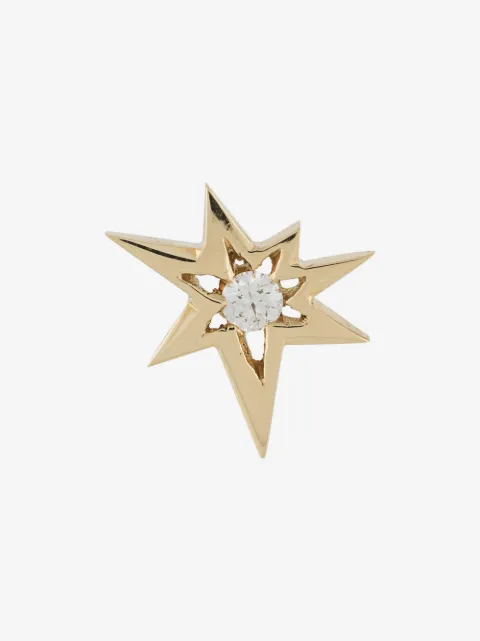 LE STER 18kt 'Bang' Gelbgoldohrstecker mit einem Diamanten
