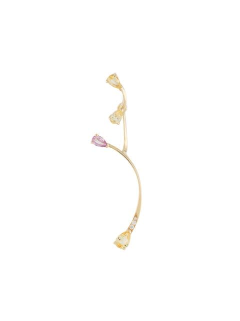 LE STER arete Rose More en oro amarillo de 18kt con diamantes