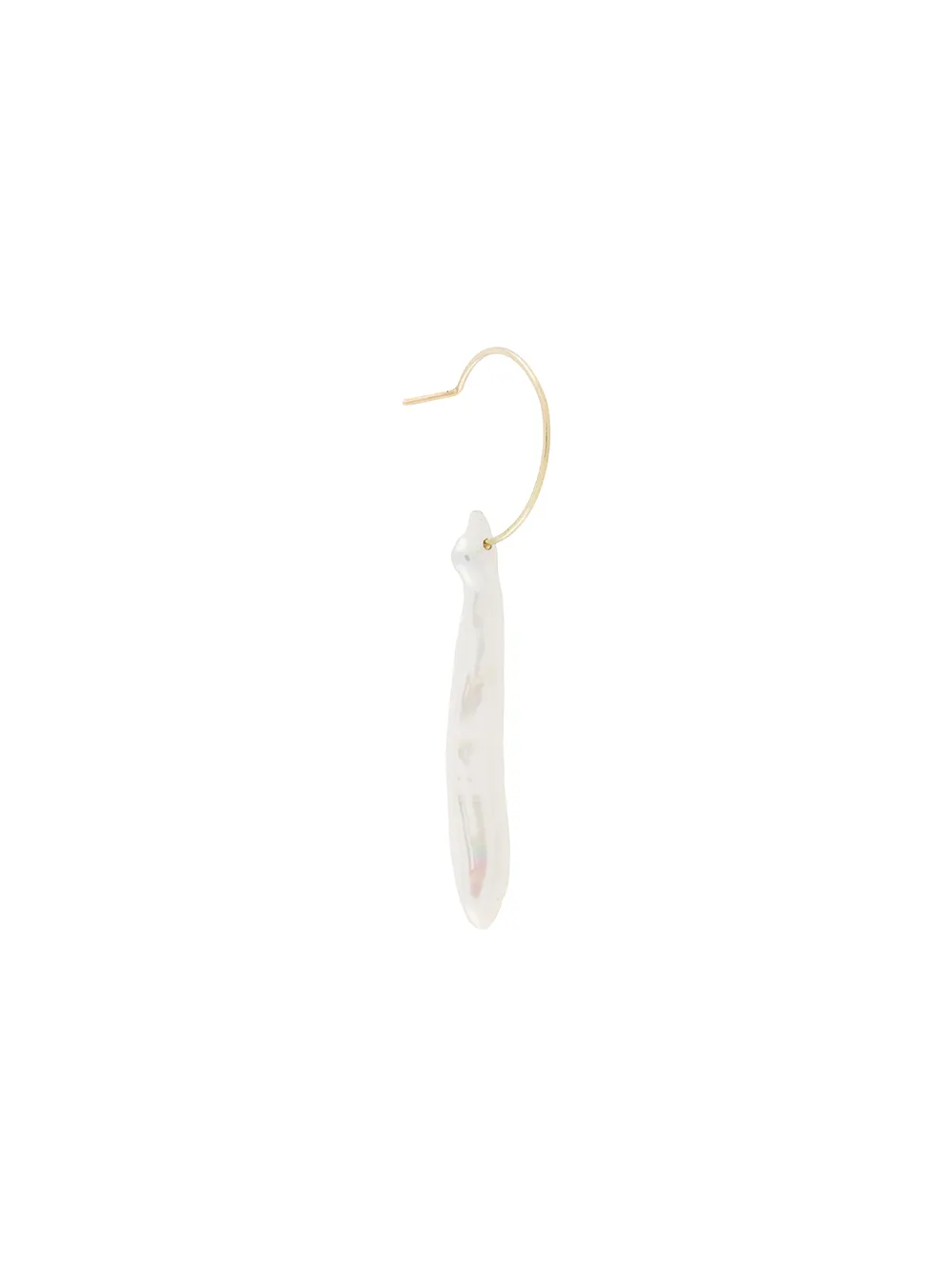 

Hsu Jewellery 18kt yellow gold Making Marks drawing line pearl hanging earring