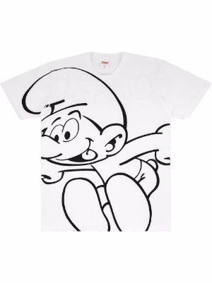 Supreme x Smurfs cartoon-print T-shirt - Farfetch