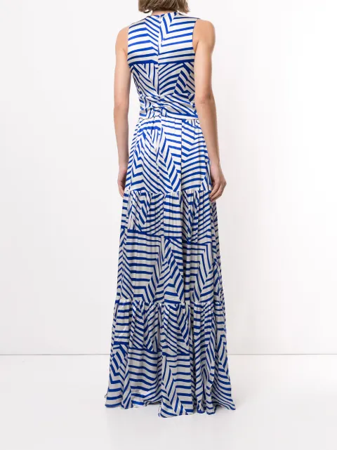 silvia tcherassi polly striped maxi dress