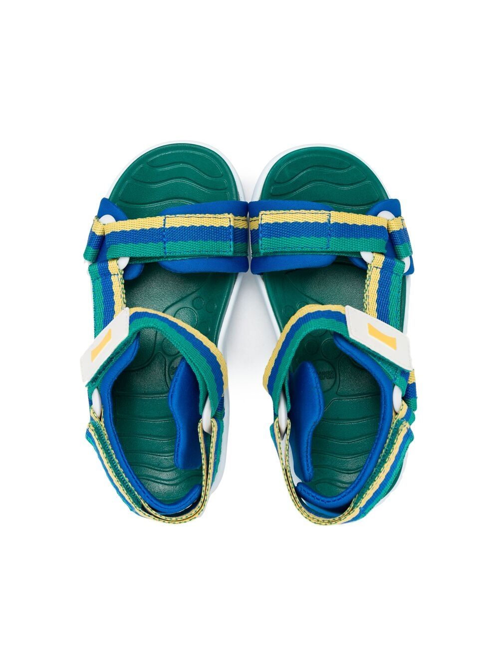Shop Camper Stripe Touch-strap Sandals In Green