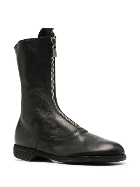 guidi front zip loafers