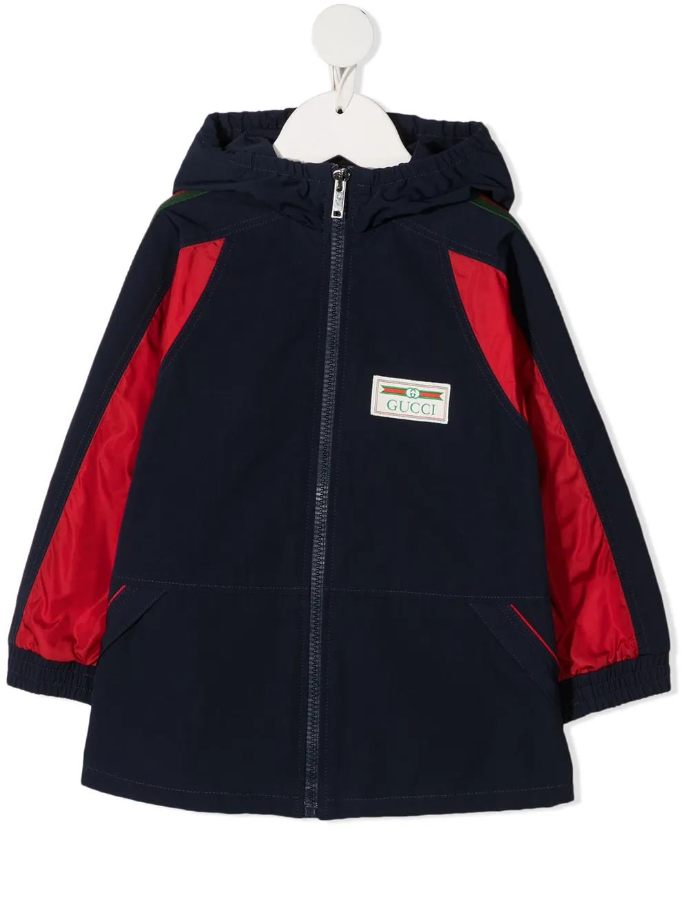 

Gucci Kids abrigo con parche del logo - Azul