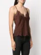 Gold Hawk floral lace trim vest