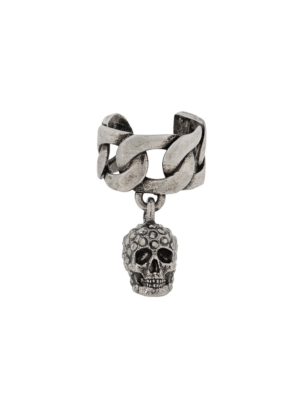 фото Alexander mcqueen серьга с подвеской skull